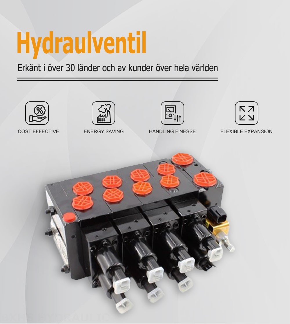 HSDVG32 Elektroproportionell och Manuell 5 spolar Proportionell reglerventil